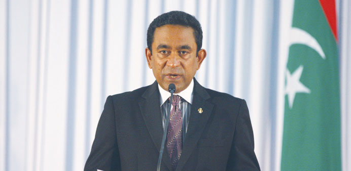 President Abdulla Yameen came to power in 2013.