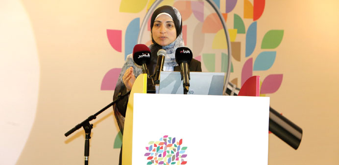 Dr Suhaila Ghuloum presenting her study yesterday.
