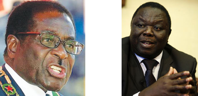President Robert Mugabe; Morgan Tsvangirai