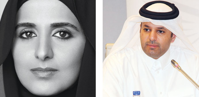 HE Sheikha Al Mayassa bint Hamad al-Thani. and HE Sheikh Abdulla bin Ali al-Thani.