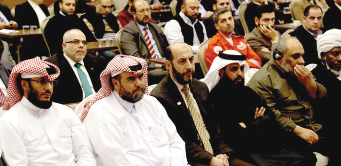 QC CEO Yusuf Ahmed al-Kuwari (second left, front row) at the conference in Istanbul.