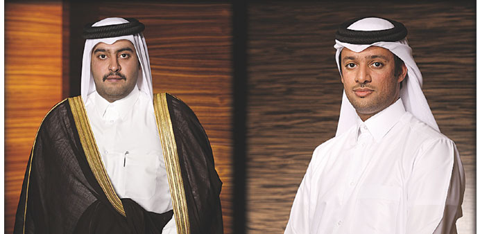 Sheikh Mohamed (left) and Khalid Yousef: Continuous efforts to achieve excellence.