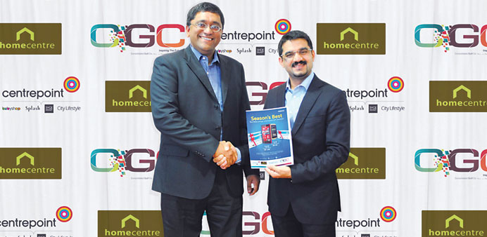 Anil Mahajan, right, with Santosh Pai during the launch.