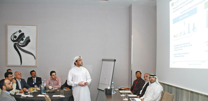 Kahramaa officials and representatives of stakeholders at the meeting.