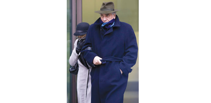 Convicted Sicilian mafia boss Domenico Rancadore, also known as u2018The Professoru2019, and his wife Anne Skinner leave Westminster Magistratesu2019 Court in Lon