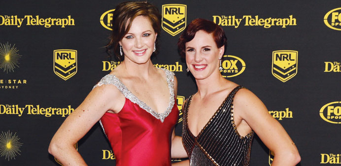 A file photo of Australian swimming sisters Cate and Bronte Campbell