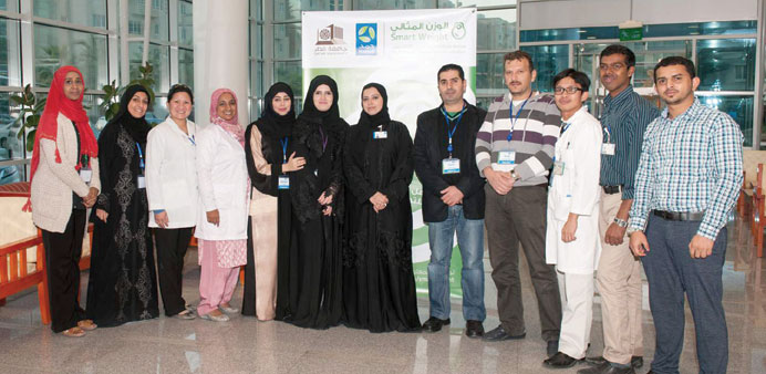 The Smart Weight workshop team with Dr Reem al-Saadi (centre)