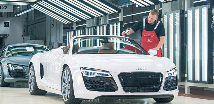 The Audi production site in Neckarsulm, Germany. The company was able to increase its operating profit to u20ac5.4bn in 2012.