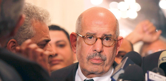  Egyptian opposition leader and Nobel Prize laureate Mohamed ElBaradei