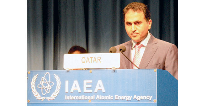 Al-Mansouri speaks at the IAEA conference.