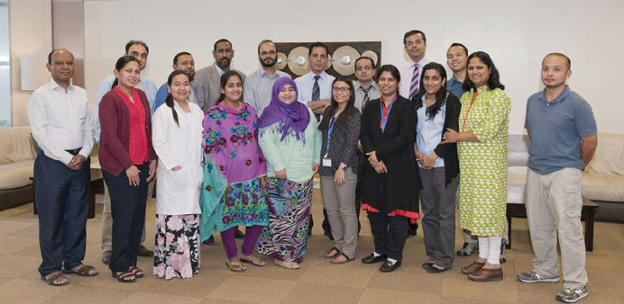 Some of the participants of the Arabic language courses. 
