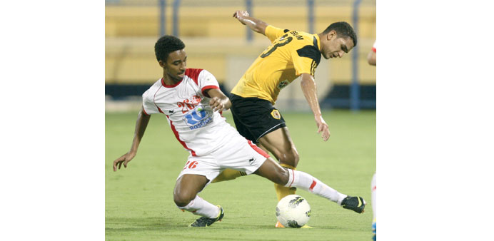 Action from Qatar Sports Club and Shamal match