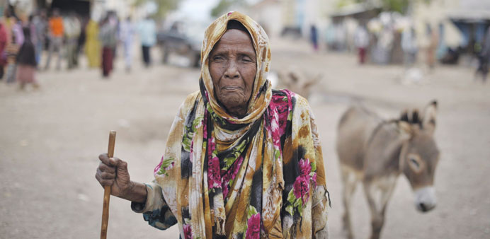 A Somali woman in Hudur two months after the town was liberated from Shebaab rebels by the Ethiopian contingent of the African Union Mission in Somali