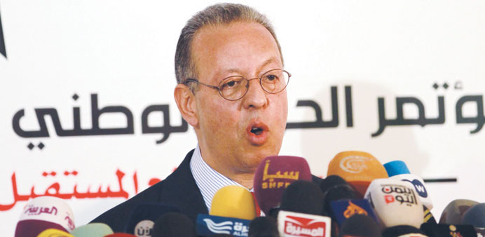 UN envoy Benomar speaks during a news conference in Sanaa yesterday.