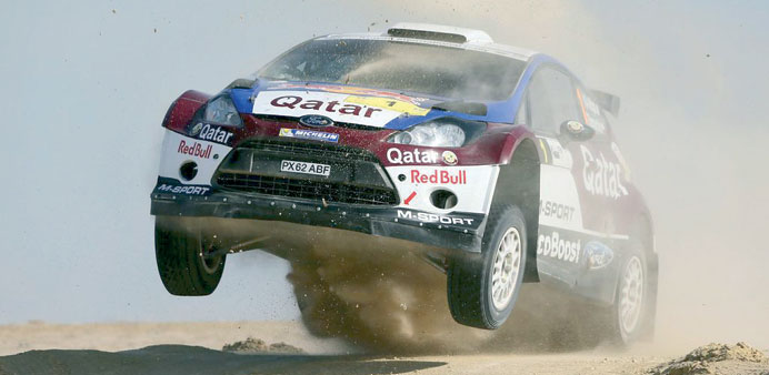 Qataru2019s Nasser Saleh al-Attiyah in action.
