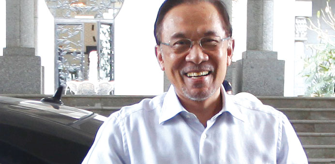 Anwar Ibrahim arrives at the Court of Appeal in Putrajaya.
