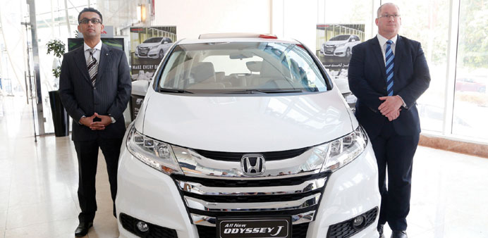 Domasco officials at the launch of the new Honda Odyssey J in Doha.