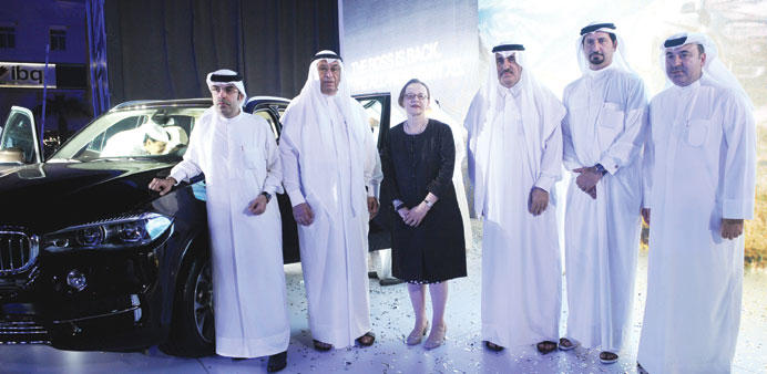 German Ambassador Angelika Storz-Chakarji joins Alfardan Group chairman Hussein Alfardan and his sons during the launch.