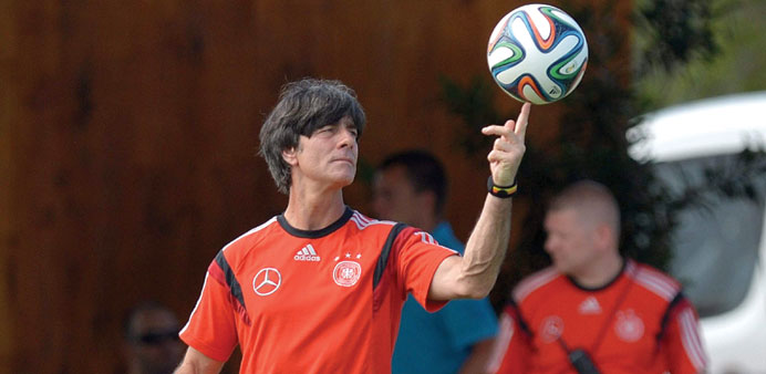 Germany coach Joachim Loew was particularly delighted with Bastian Schweinsteigeru2019s return to the starting line-up alongside captain Philipp Lahm in d