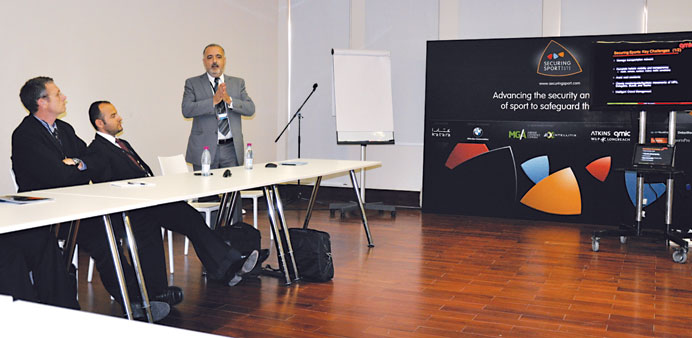 Dr Abu-Dayya speaking at the event.