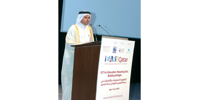 HE the Education and Higher Education Minister Mohamed Abdul Wahed Ali al-Hammadi addressing the conference.