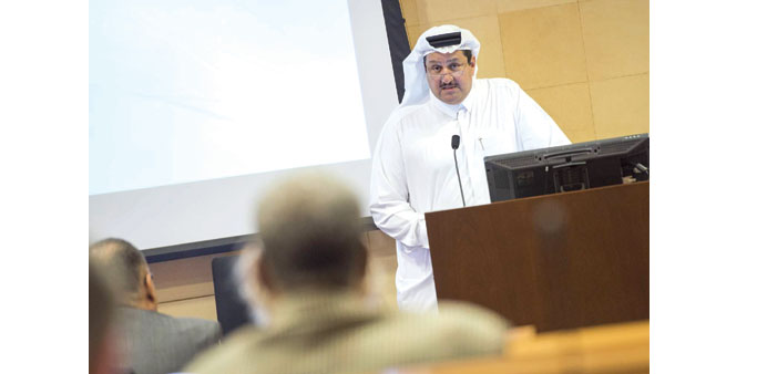 Khalifa al-Sowaidi addressing the conference.