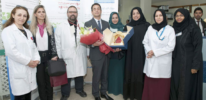 French Ambassador Eric Chevallier received by HMC officials.