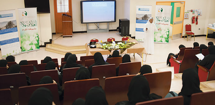 Students listen to a speaker during a session on career in engineering.