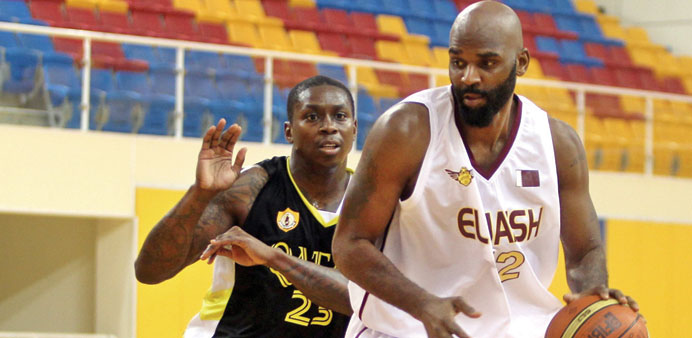 For El Jaish, Taggart Larell (right) top scored with 32 points. Picture: Othman Iraqi