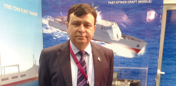 Rear Admiral Syed Hasan Nasir Shah at Dimdex 2014. 
