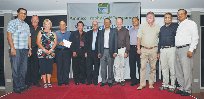 (L to R) Manoj Megchiani, Albert Dalton, Valerie Dalton, Pavan Singh, PK Mathew, Fazal Kazi, Jamal Nasir, Serge Guevel, CK Krishnan, Steve Dewar, Khal