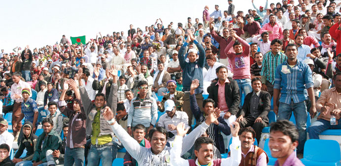 Participants from Bangladesh and Pakistan enjoy themselves at Wakrah Sports club.