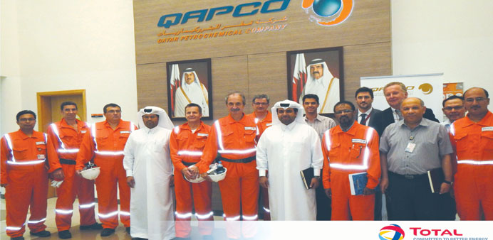 Total senior executives join Qapco officials during their courtesy visit to Qatar.