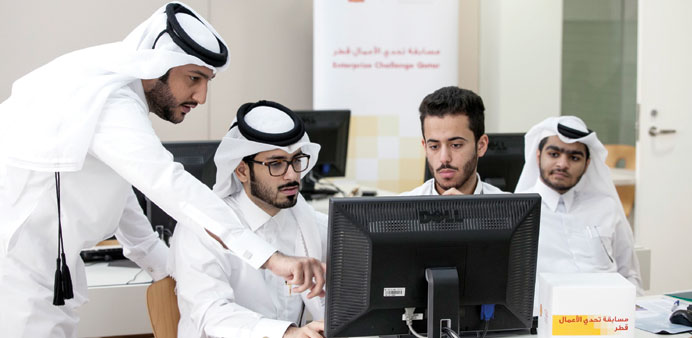 Participants in the Enterprise Challenge Qatar competition.