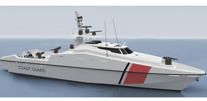 A model of the ARES 150 Hercules patrol boat.