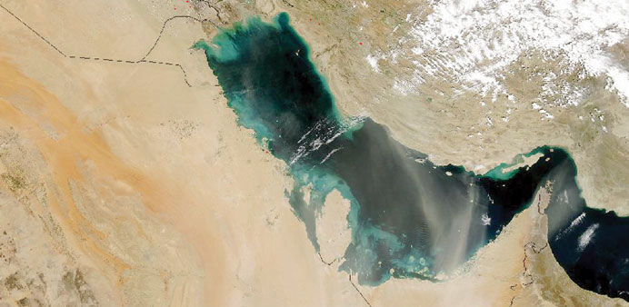    * A Nasa picture shows massive dust storm in Saudi Arabia. In Riyadh, as the haboob swallowed the city recently, the temperatures dropped from 33oC