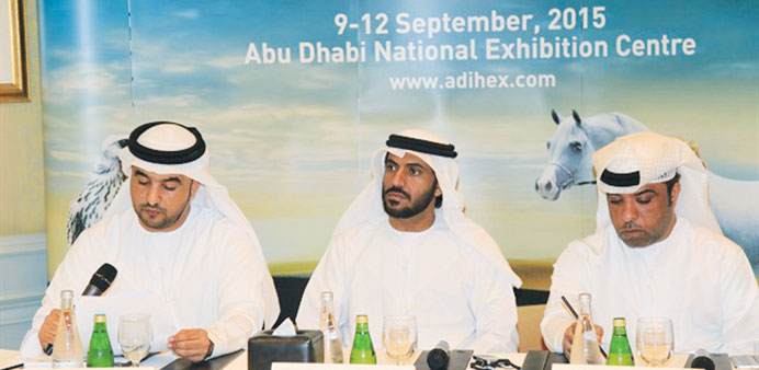 ADIHEX officials announcing details of the event in Doha yesterday.