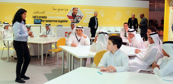  A classroom session at the School Zone in the Majlis.