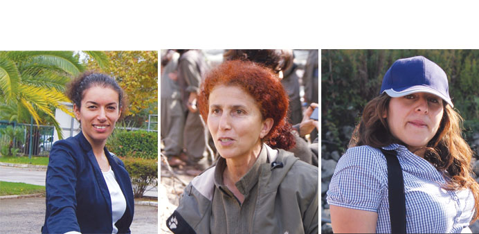 Handout pictures released yesterday by the Kurdish Institute shows undated photos of Fidan Dogan, Sakine Cansiz, and Leyla Soylemez.