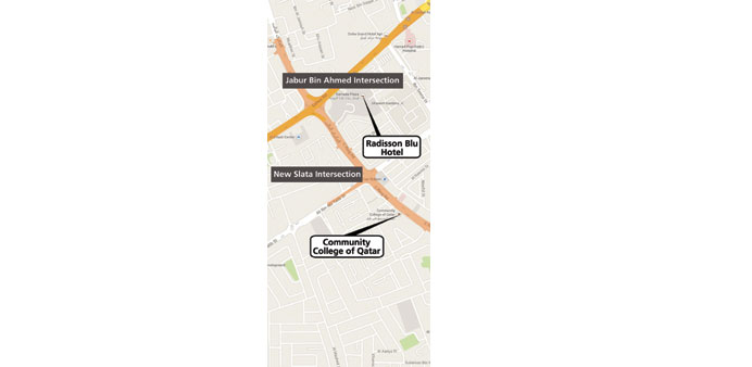 A map showing the parts of C Ring Road which come under the phase four development project. 