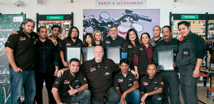 The Doha team, which won the Harley-Davidson Strategic Growth Market Award
