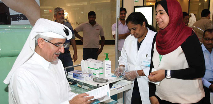 Dr Khalid Abdulnoor Saifeldeen at the Kulluna booth at the Landmark.