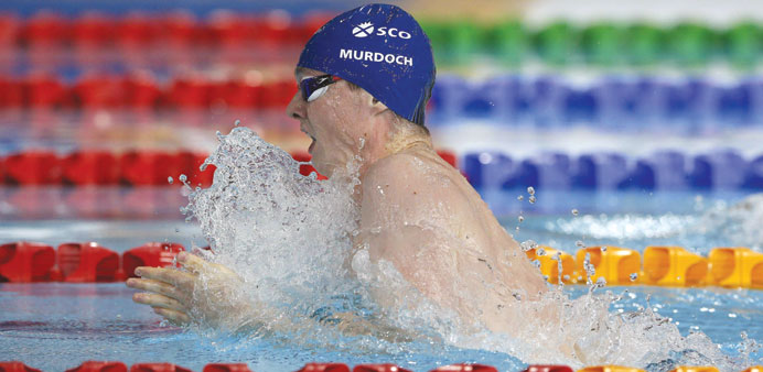 Ross Murdoch of Scotland swims in the menu2019s 100m breaststroke heats during the 2014 Commonwealth Games in Glasgow. (Reuters)