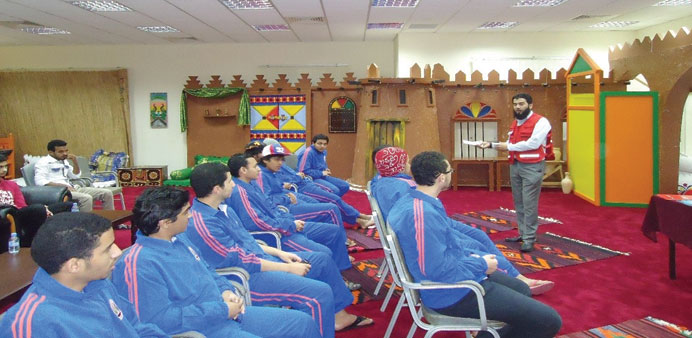 A training camp at Al Kaaban Youth Centre.