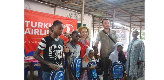 Gifts for children in Abidjan, Ivory Coast.