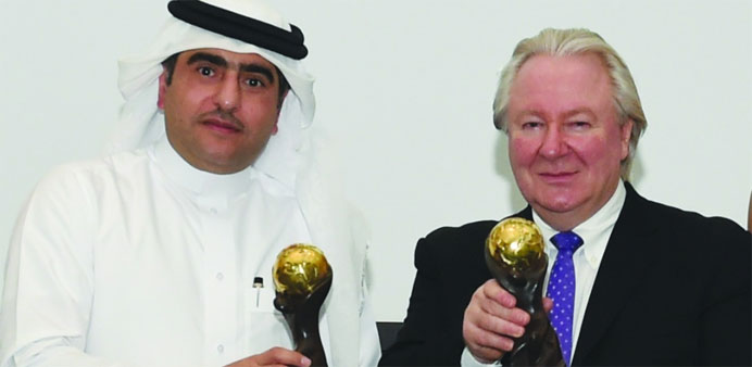 The two awards presented to Katara Hospitality CEO and Board Member Hamad Abdulla al-Mulla at the World Travel Awards.