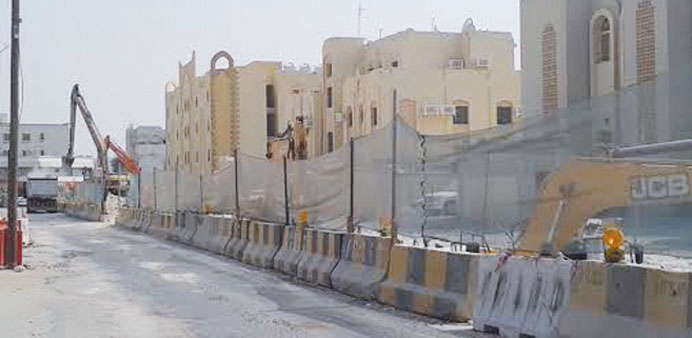 Roadworks on Al Tabarani Street in Matar Qadeem.