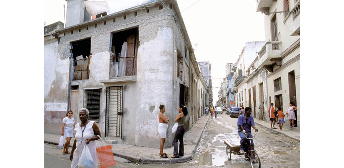 RUSTIC: This file photo from 2002 shows street scene at the Old Havana (La Habana Vieja), a Unesco World Heritage Site.         Photo by Jialiang Gao