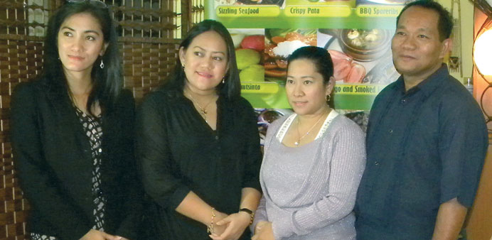 (From left) Vice-consul Kristine Bautista, Cocina Filipina owner Violeta Abdon, Sheryll Estrella of Q Entertain ME and culture attache Richard Billedo