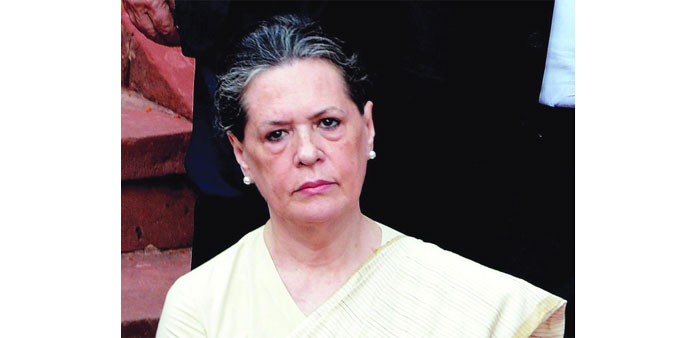 Congress-led UPA government chairperson Sonia Gandhi
